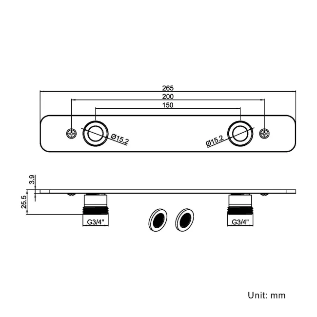 Premium Shower Valve Fixing Kit
