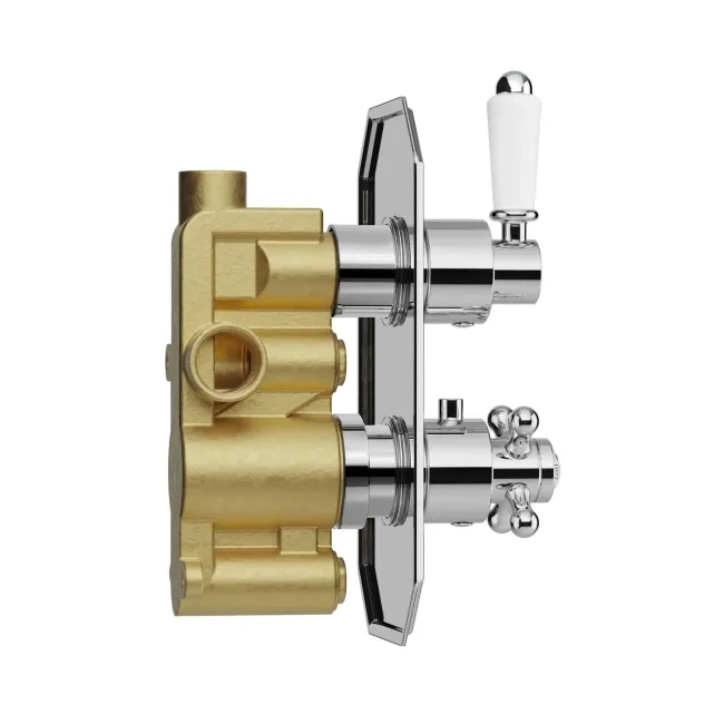 Shannon Premium Chrome Traditional Thermostatic Shower Valve - 1 Outlet