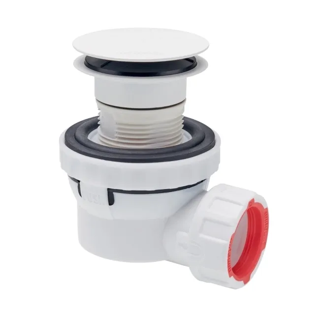 Wirquin Matt White Dome Nano 6.7 Quick Clac All In One Basin Waste & Trap