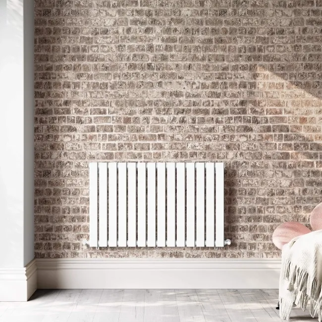 Faro White Single Flat Panel Horizontal Radiator 600x980mm