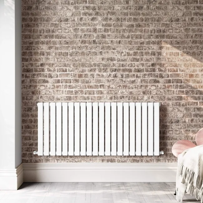 Faro White Double Flat Panel Horizontal Radiator 600x1400mm