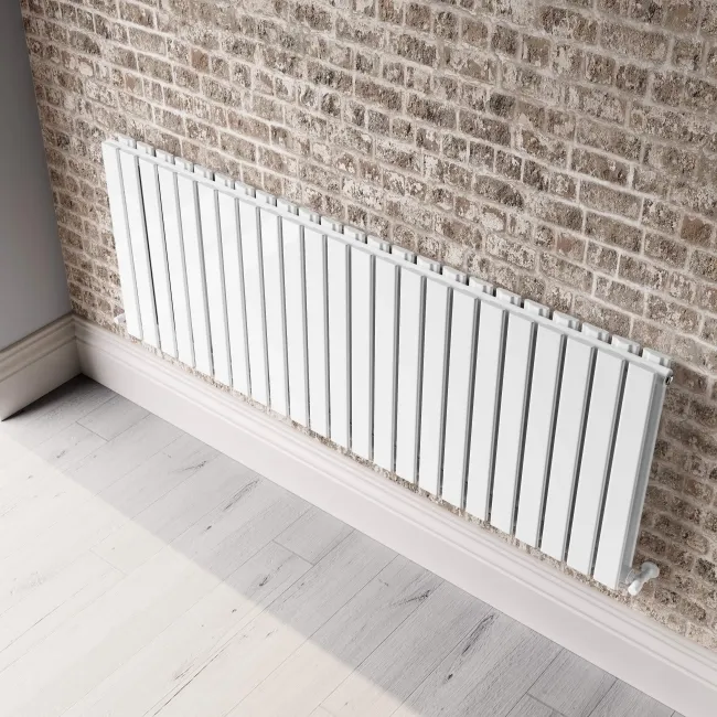Faro White Double Flat Panel Horizontal Radiator 600x1610mm