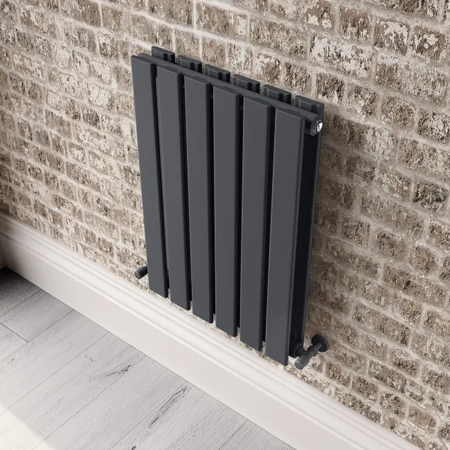 Faro Anthracite Double Flat Panel Horizontal Radiator 600x420mm
