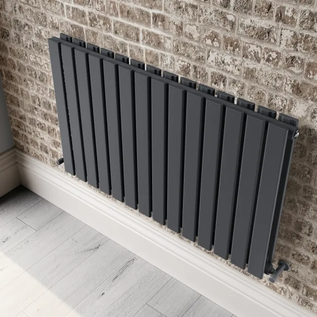 Faro Anthracite Double Flat Panel Horizontal Radiator 600x980mm