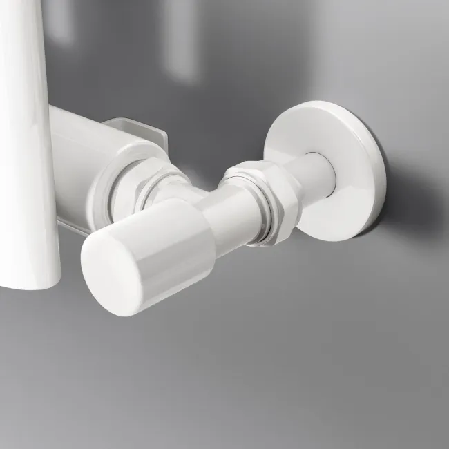 Marbella White Single Oval Panel Radiator 600x600mm