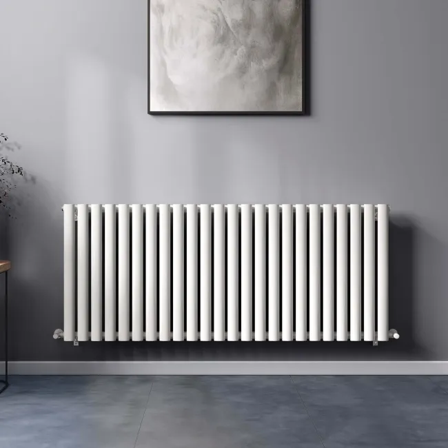 Marbella White Double Oval Panel Radiator 600x1440mm