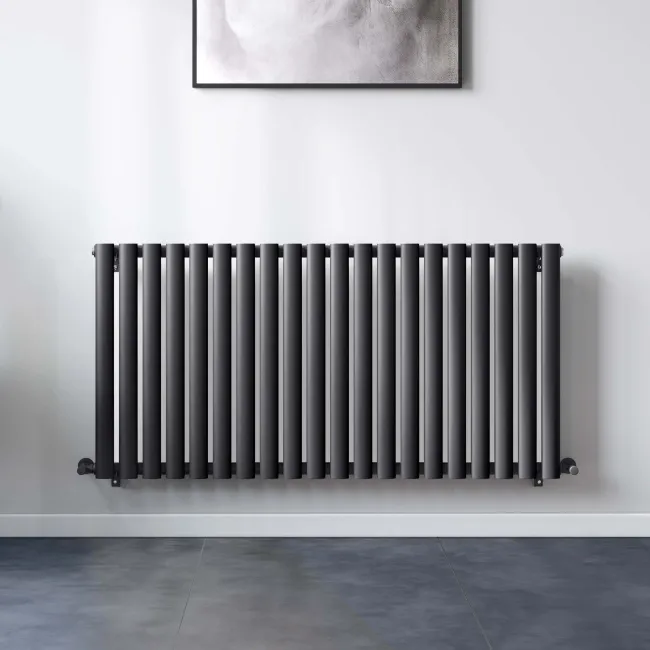 Marbella Anthracite Single Oval Panel Radiator 600x1200mm
