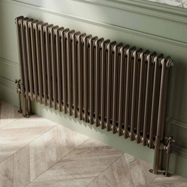 Athens Antique Gold Double Column Horizontal Traditional Radiator 600x1190mm