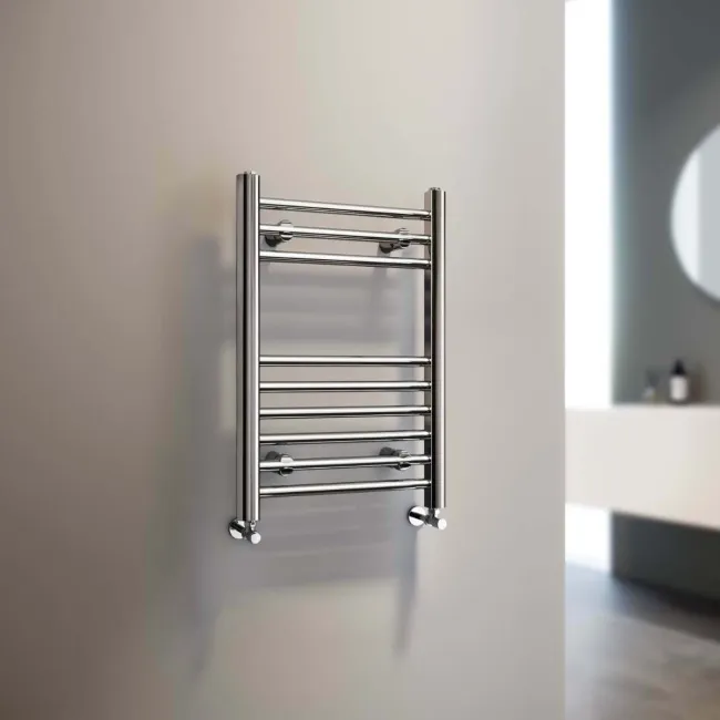 Barcelona Chrome Straight Heated Towel Rail 650x400mm