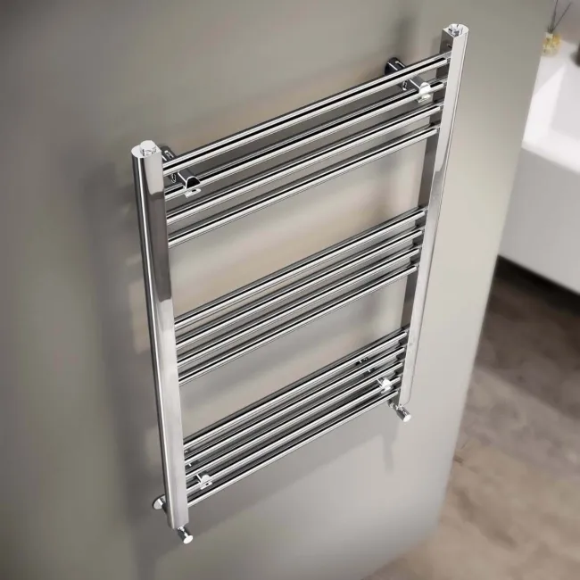 Barcelona Chrome Straight Heated Towel Rail 1000x600mm