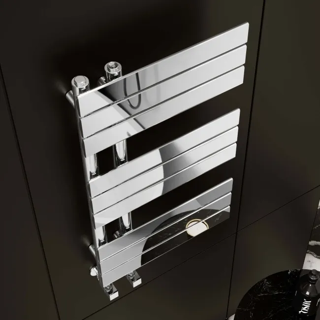 Seville Chrome Designer Flat Panel Heated Towel Rail 800x450mm