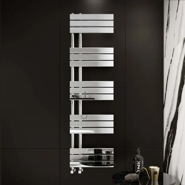 Seville Chrome Designer Flat Panel Heated Towel Rail 1600x450mm
