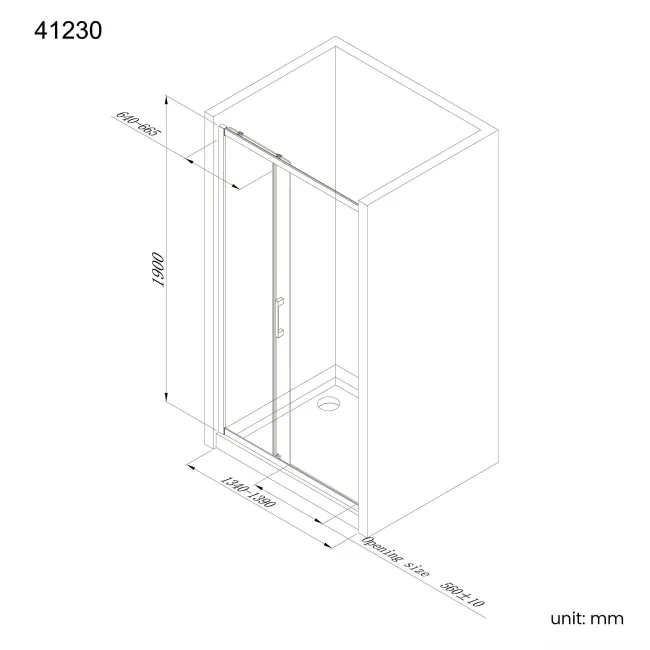Hamburg Brushed Brass Easy Clean 8mm Sliding Shower Door 1400mm - Easy Fix Feature