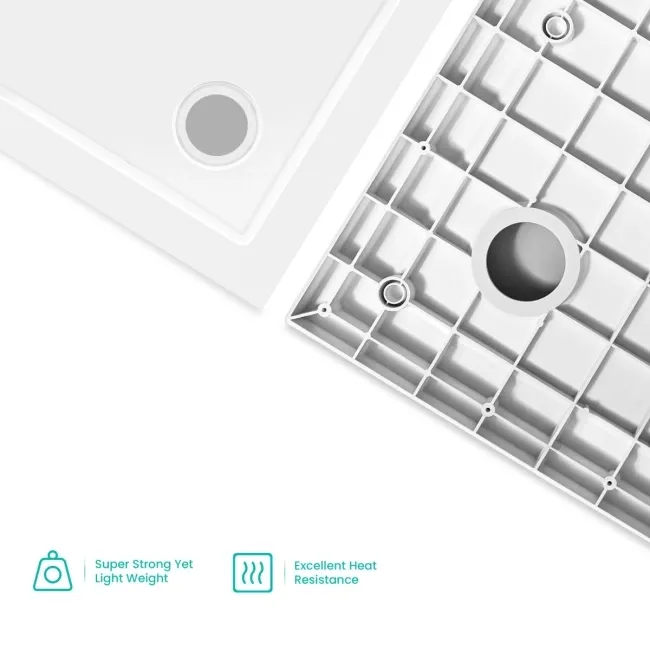 Cairo Rectangular SMC Composite Shower Tray 1200x800mm