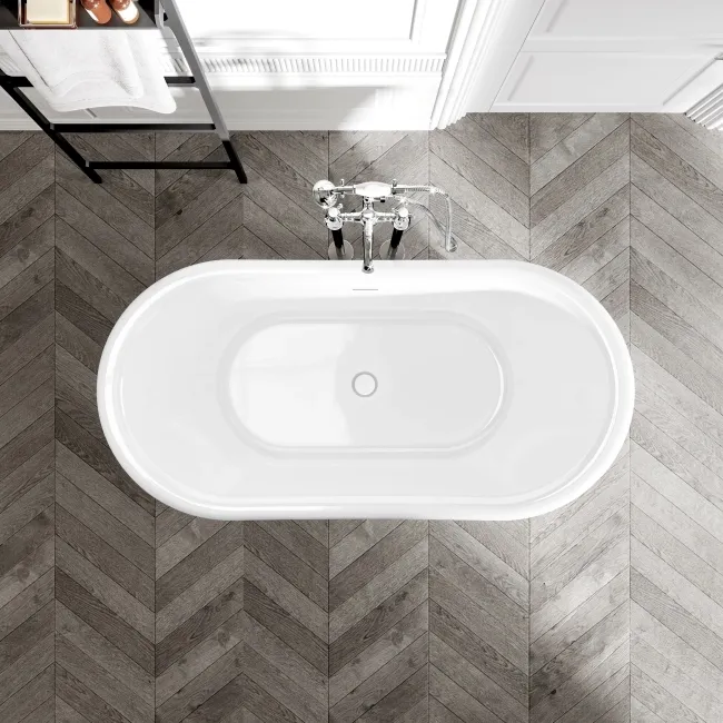 Mayfair 1500mm Cashmere Pink Freestanding Roll Top Slipper Bath