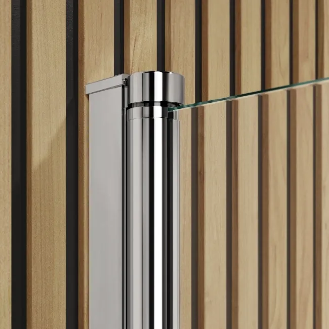 Linz Easy Clean 6mm Chrome Bath Screen - 800mm