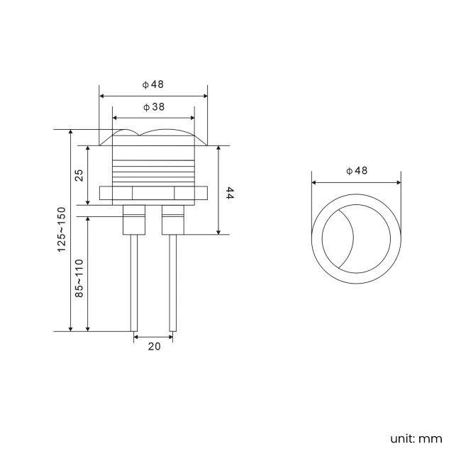 Brushed Brass Oval Cistern Flush Button