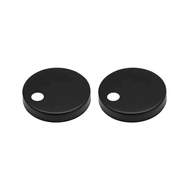 Matt Black Toilet Seat Round Hinge Cover Caps 51.6mm