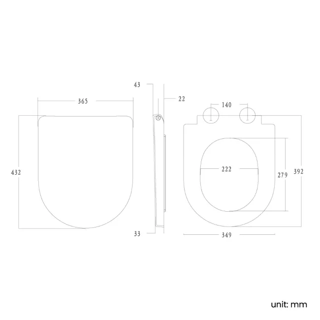 Denver Short Projection Soft Close Seat