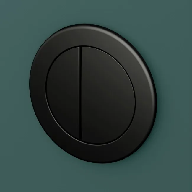 Arizona Matt Black Pneumatic Concealed Cistern Push Button