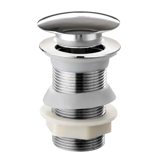 Chrome Dome Top Pop Up Basin Waste - Unslotted