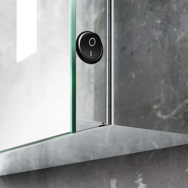 Emielia Battery Operated Illuminated LED Mirror Cabinet 600x800mm