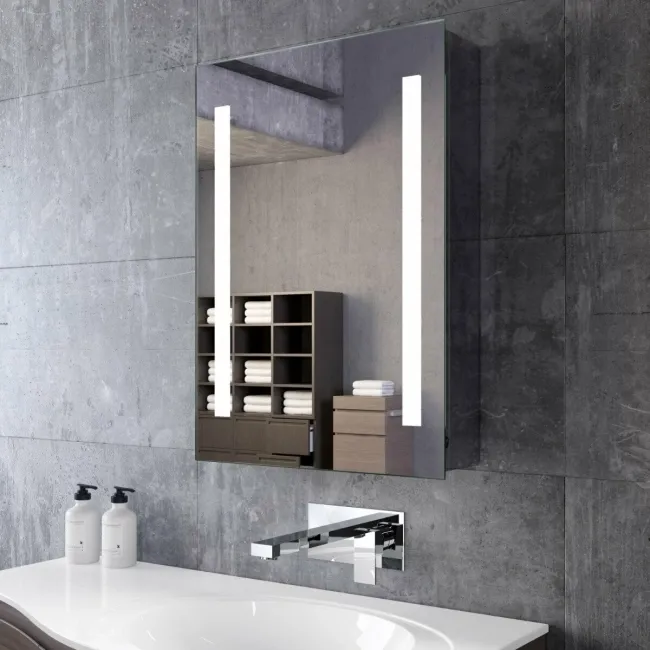 Emielia Illuminated LED Mirror Cabinet With BLUETOOTH Speaker 700x500mm