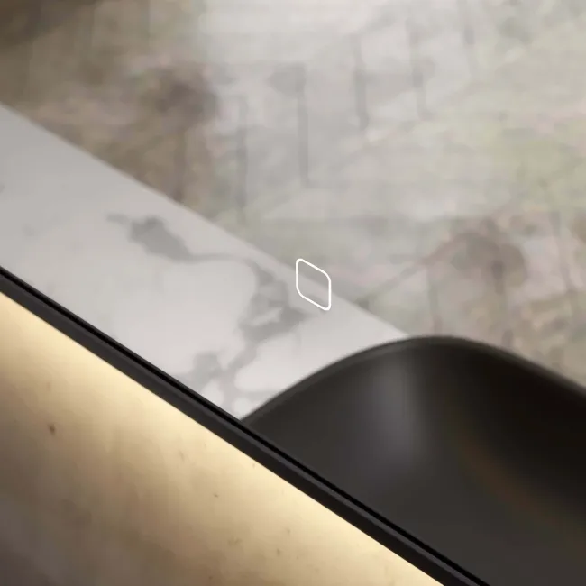 Mila Black Framed Backlit llluminated LED Mirror 600x400mm