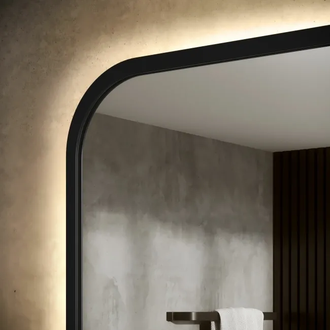 Mila Black Framed Backlit llluminated LED Mirror 600x1000mm