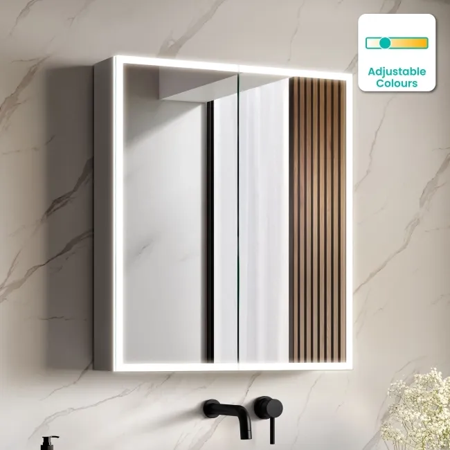 Margot Illuminated LED Mirror Cabinet 700x600mm