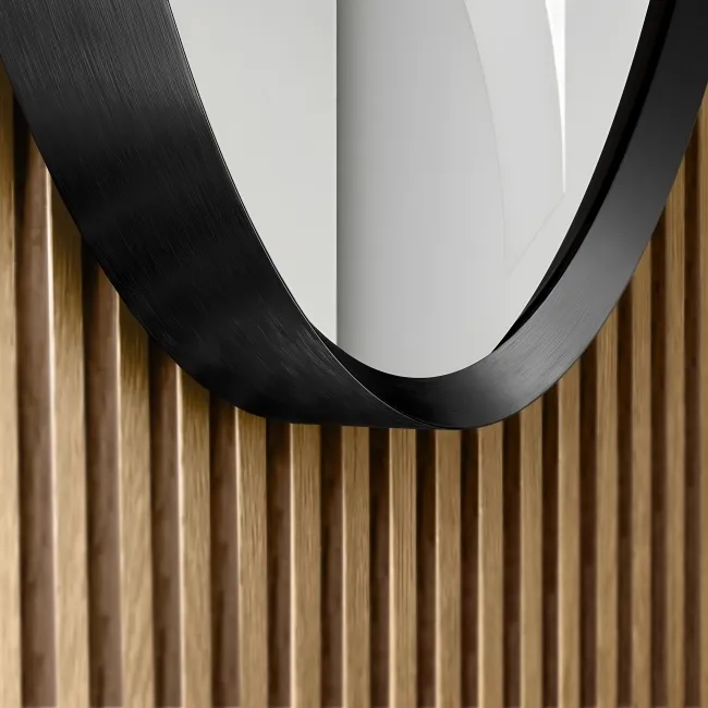 Adele Pill Matt Black Mirror 800x400mm