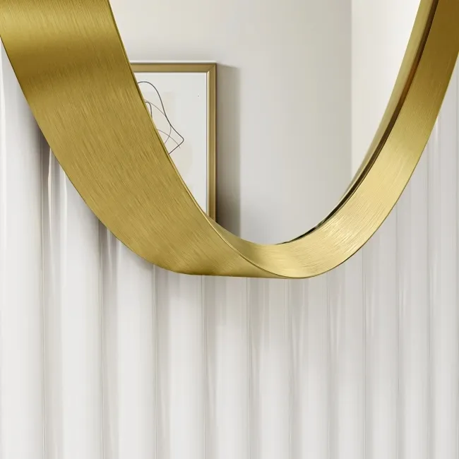 Adele Pill Brushed Brass Mirror 1000x500mm