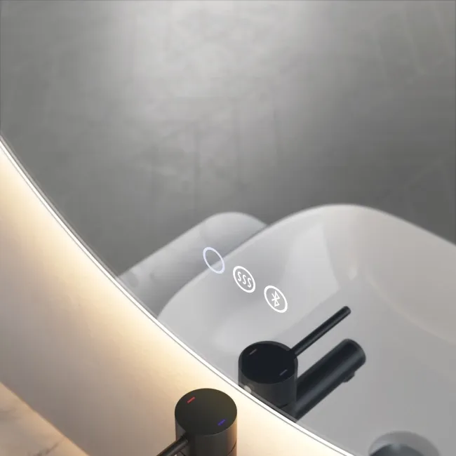 Kay Round Illuminated LED Mirror With BLUETOOTH Speaker 500mm