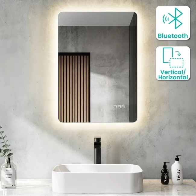 Clara Illuminated LED Mirror With BLUETOOTH Speaker 700x500mm