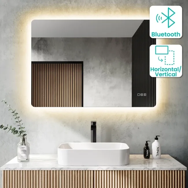 Clara Illuminated LED Mirror With BLUETOOTH Speaker 700x1000mm