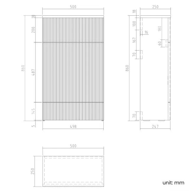 Havana Country Oak 500 Toilet Unit