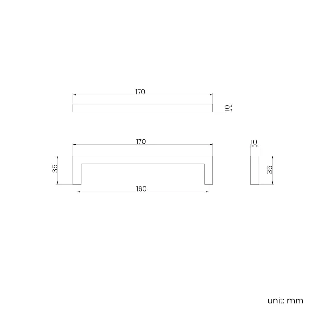 Chrome Handle for Harper & Mersey Vanity Unit