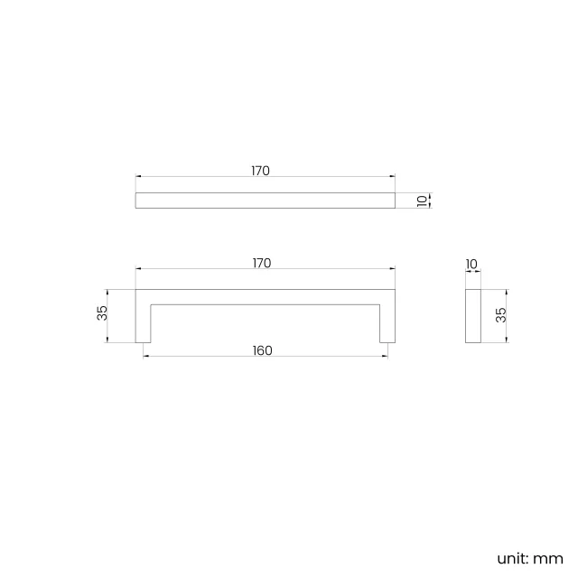 Brushed Brass Handle for Harper Vanity Unit