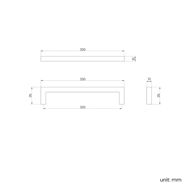 Chrome Handle for Harper Tall Cabinet