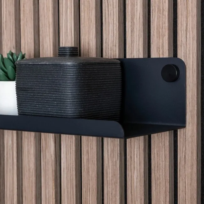 Trepanel Customise® Black Shelf 519mm inc Black Screws