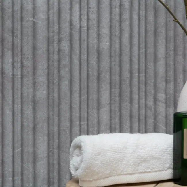 Trepanel Aqua 3D® Waterproof Light Grey Marble Effect Grooved Wall Panel 3 Pack (Covers 0.87 SQM)