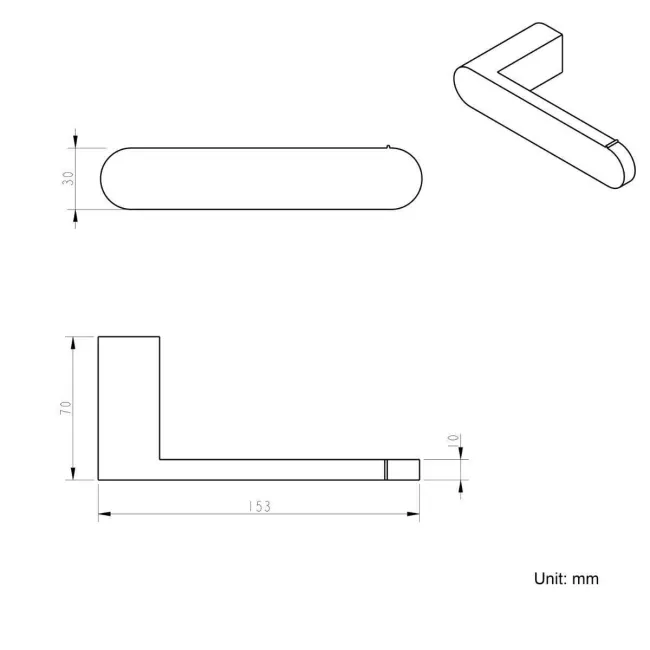 Daphne Matt Black Toilet Roll Holder