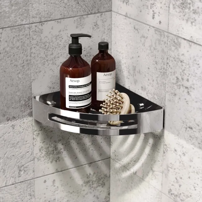 Ivy Chrome Corner Soap Basket