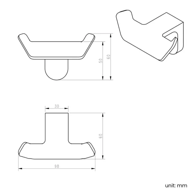 Eloise Brushed Brass Robe Hook