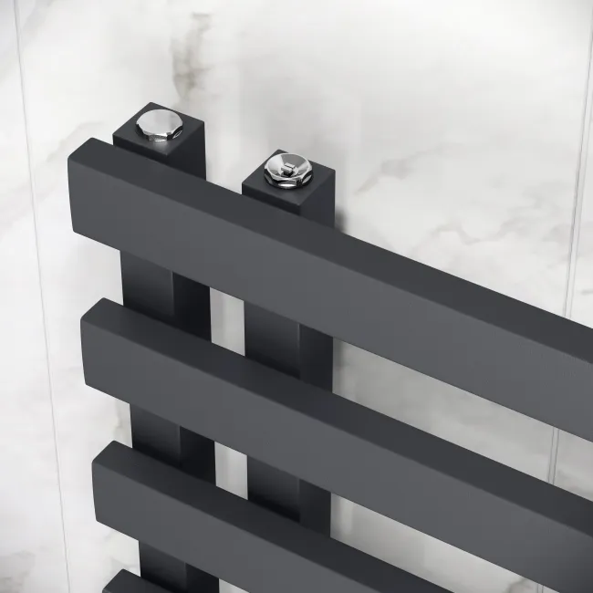 Palermo Electric Anthracite Designer Heated Towel Rail 800x600mm