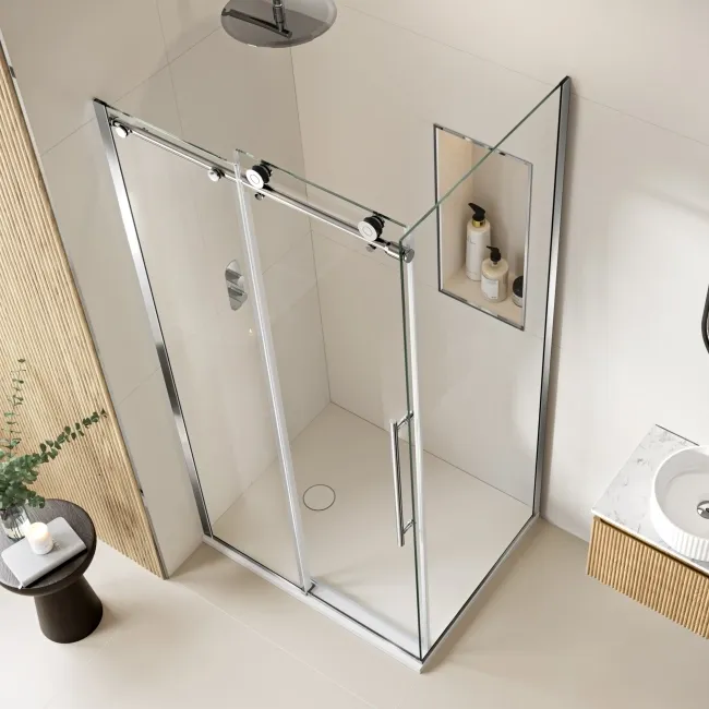 Prague 8mm Soft Closing Sliding Shower Enclosure 1000x700mm