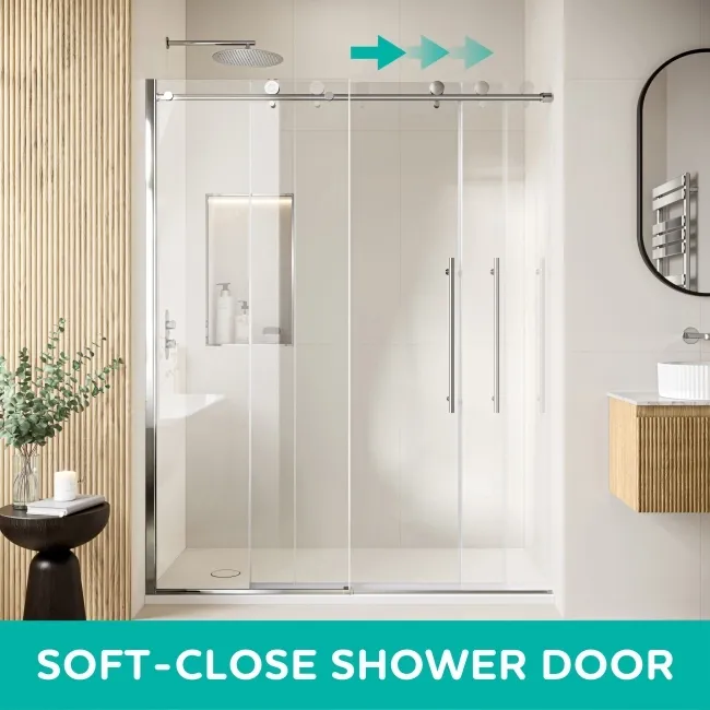 Prague 8mm Soft Closing Sliding Shower Enclosure 1400x800mm