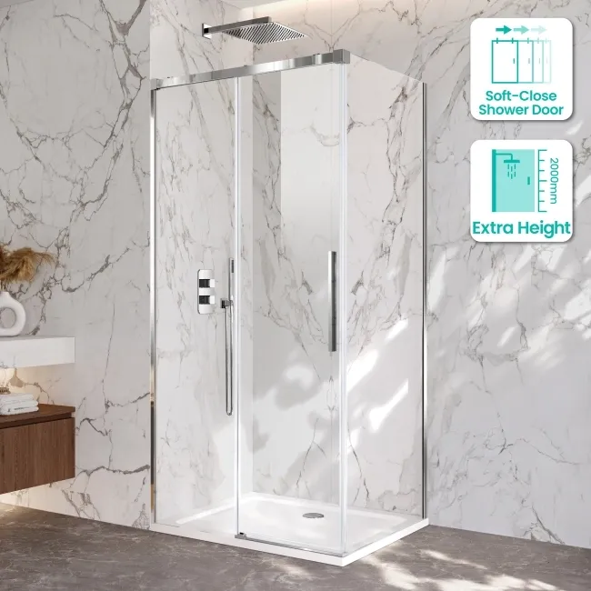 Lisbon 8mm Sliding Shower Enclosure 1000x800mm