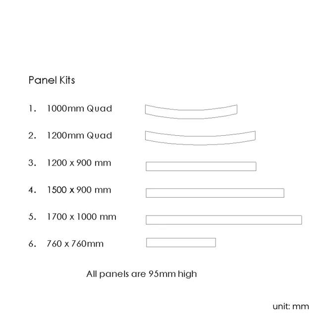 London Rectangular Stone Shower Tray 1500x900mm & Riser Kit