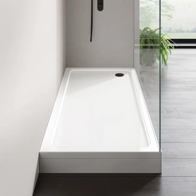 London Rectangular Stone Shower Tray 1700x700mm & Riser Kit